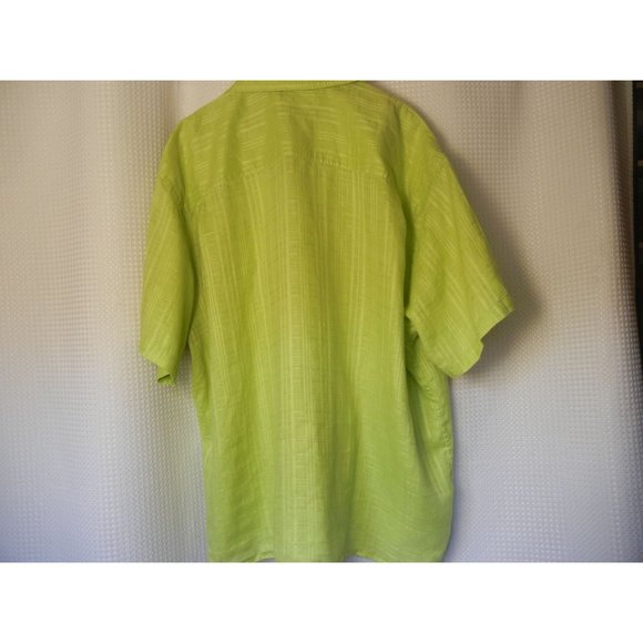 XXL Tommy Bahama Linen Lime Green casual button up shirt - Picture 2 of 7